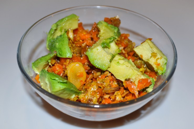 moroccan carrot salad w avocado