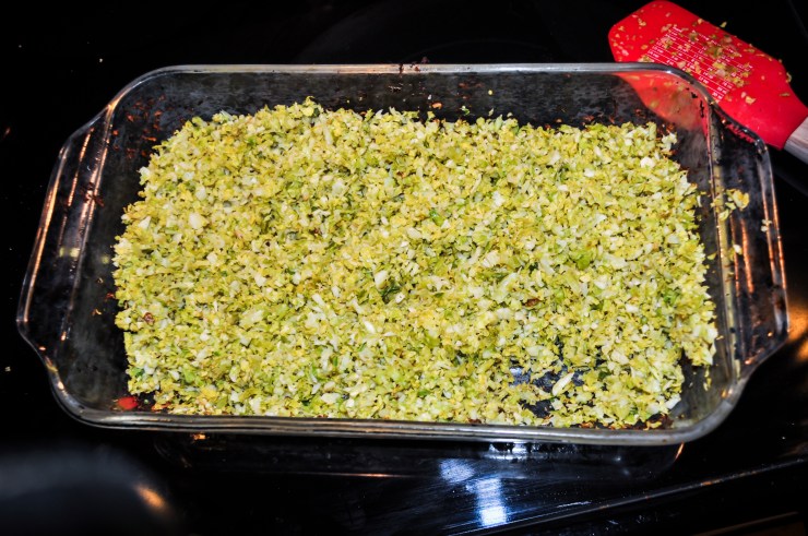 Food Processed, Oven Roasted Brussel Sprouts